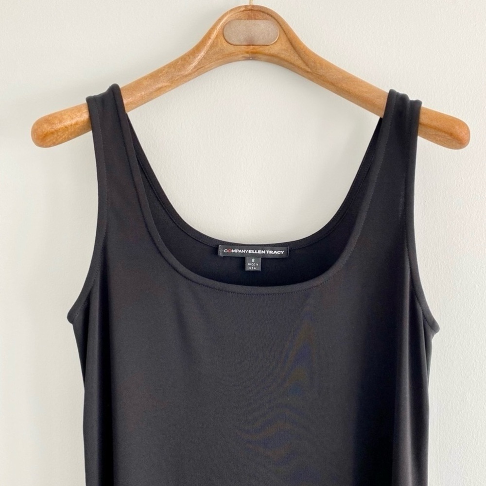 Classic Black Scoop Neck Maxi Dress by Ellen Tracy - Picture 2 of 4